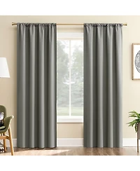 Sun Zero Karina Textured Blackout Rod Pocket Curtain Panel