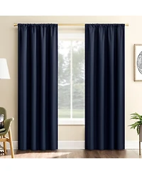 Sun Zero Karina Textured Blackout Rod Pocket Curtain Panel
