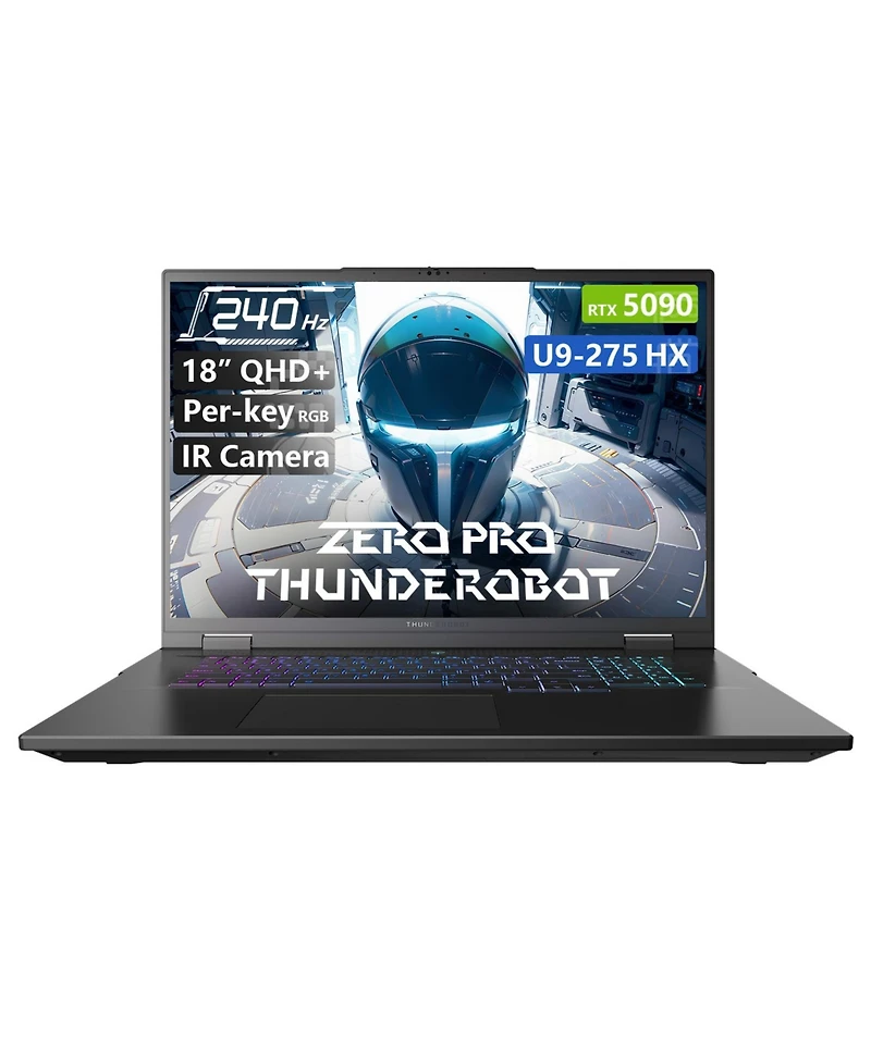 Thunderobot Zero 18 18" Traditional Laptop Intel Core Ultra 9 64GB Ram Nvidia GeForce Rtx 5090 2TB Ssd Storage Windows 11 Home 240Hz