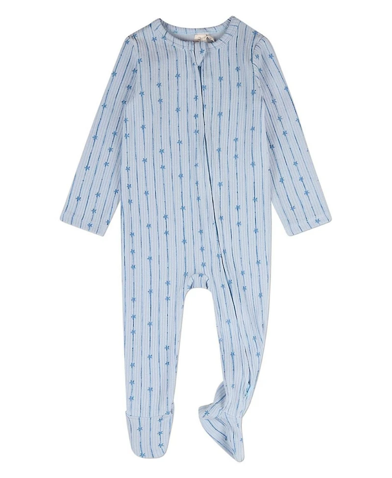 MeMoi Baby Girls Star Light, Bright Pointelle Footie