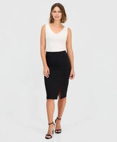 Anne Klein Womens Pull On Jersey Pencil Skirt