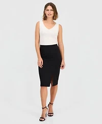 Anne Klein Womens Pull On Jersey Pencil Skirt