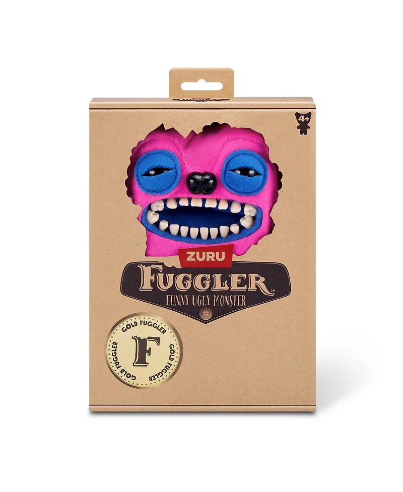 Fuggler Zuru Gold Fuggs Greedy Grinner Pink Funny Ugly Monster Plush Toy