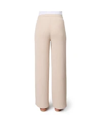 Free Country Women's Ripple Knit Long Wide Leg Pant