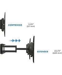 Mount-It Mi-319L Full Motion Tv Wall Mount with Long Extension for 43" to 70" TVs