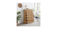 Flynama Minimalist 5 Drawer Dresser Sturdy Construction for Bedroom Living Room Storage