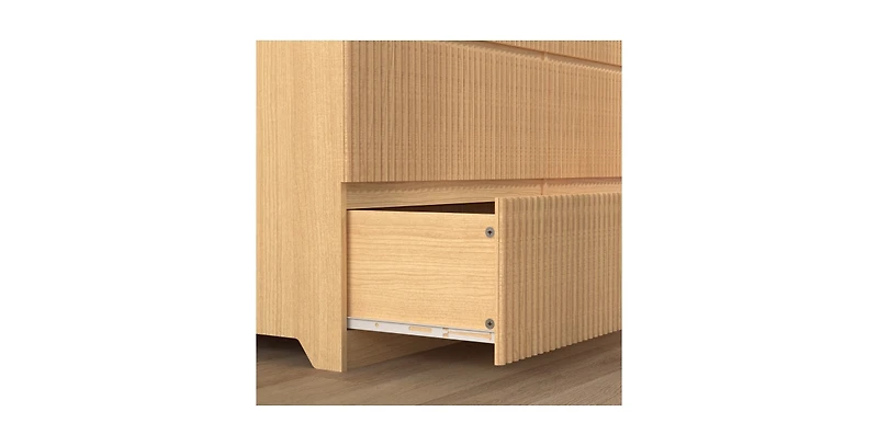 Flynama Modern 6 Drawer Dresser Espresso Wood for Bedroom Living Room Hallway Entryway