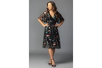Kiyonna Women's Sonnet Embroidered Cocktail Dress