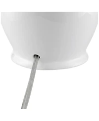 360 Lighting Jane Modern Table Lamps 25" High Set of 2 Ceramic Softback Fabric Drum Shade for Bedroom Living Room Bedside Nightstand Office Home