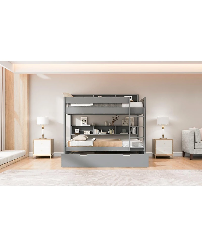 Streamdale Furniture Twin over twin bunk bed with trundle