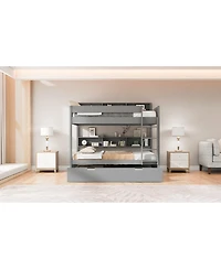 Streamdale Furniture Twin over twin bunk bed with trundle