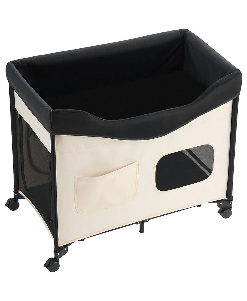 Inolait Elevated Lounge Foldable Bunk Pet Bed With Wheels