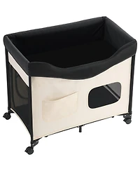 Inolait Elevated Lounge Foldable Bunk Pet Bed With Wheels