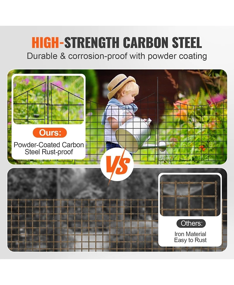 Inolait Metal Animal Barrier Fence for Outdoor Patio and Dog Containment