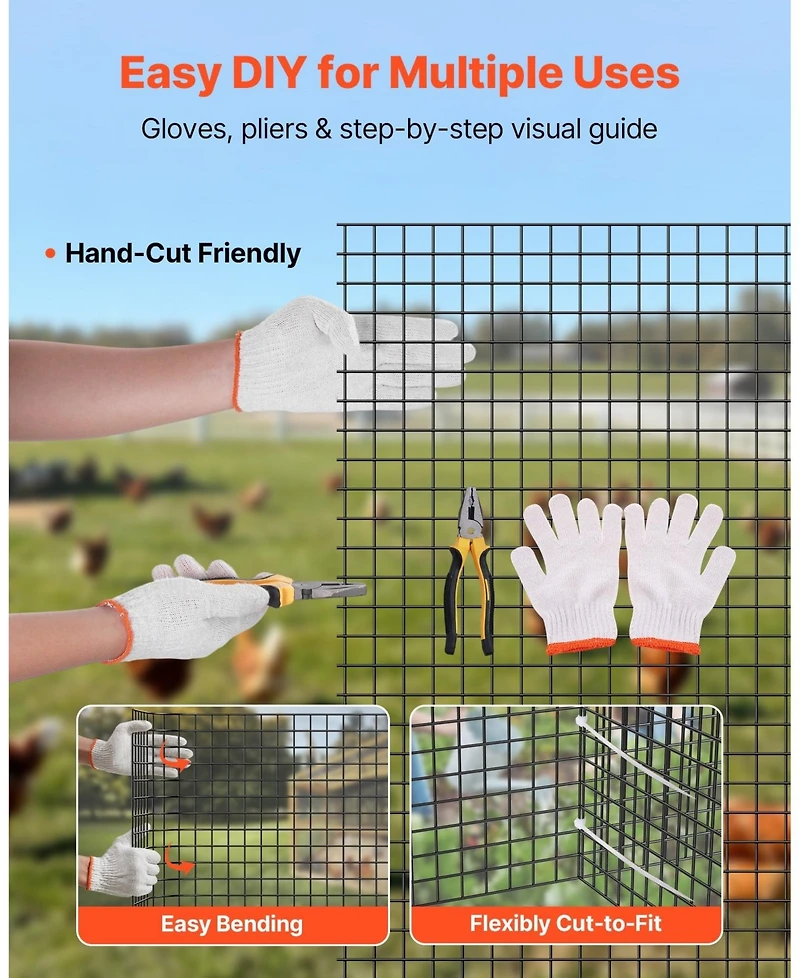 Sugift Hardware Cloth Gauge Galvanized Wire Mesh for Garden Use