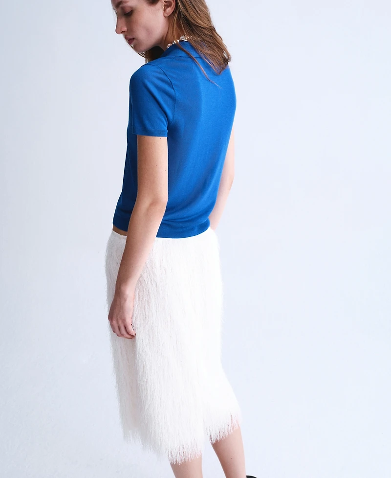 Selection Mango Women's Lyocell Polo-Neck Sweater