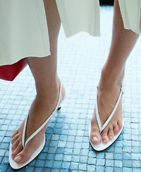 Selection Mango Women's Straps Heeled Leather Sandals