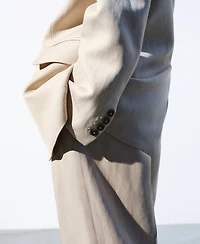 Selection Mango Women's Straight-Fit Suit Blazer