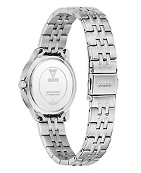 Guess Women's Glitz Silver-Tone Stainless Steel Analog Watch, 32mm