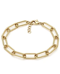 18K Gold Plated or Silver Plated Oval Link Bracelet
