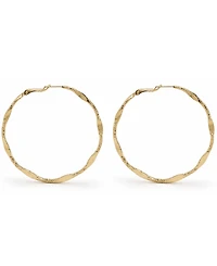 And Now This 18K Gold Plated or Silver Plated Hoop Earring