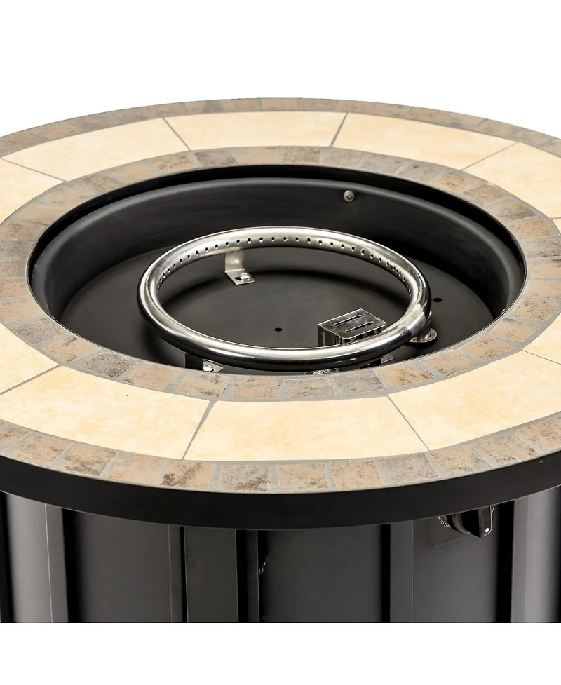 Streamdale Furniture 50K Btu Propane Fire Pit Table w/ Mosaic Top