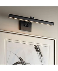 Possini Euro Design Henry 24" High Modern Picture Wall Lamp Light Fixture Mount Living Room Indoor Hallway Led Hardwired Black