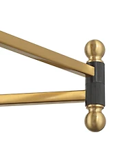 Possini Euro Design Possini Euro Rumi 13 1/4"H Gold and Black Swing-Arm Plug-In Wall Lamp