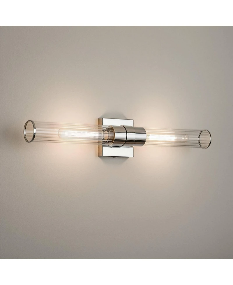 Possini Euro Design Possini Euro Adelina 24 1/4" Wide Polished Nickel 2-Light Bath Light