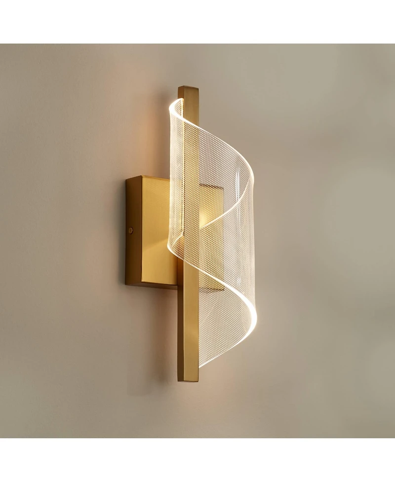 Possini Euro Design Possini Euro Cecilia 13" High Brushed Gold Cct Led Wall Sconce