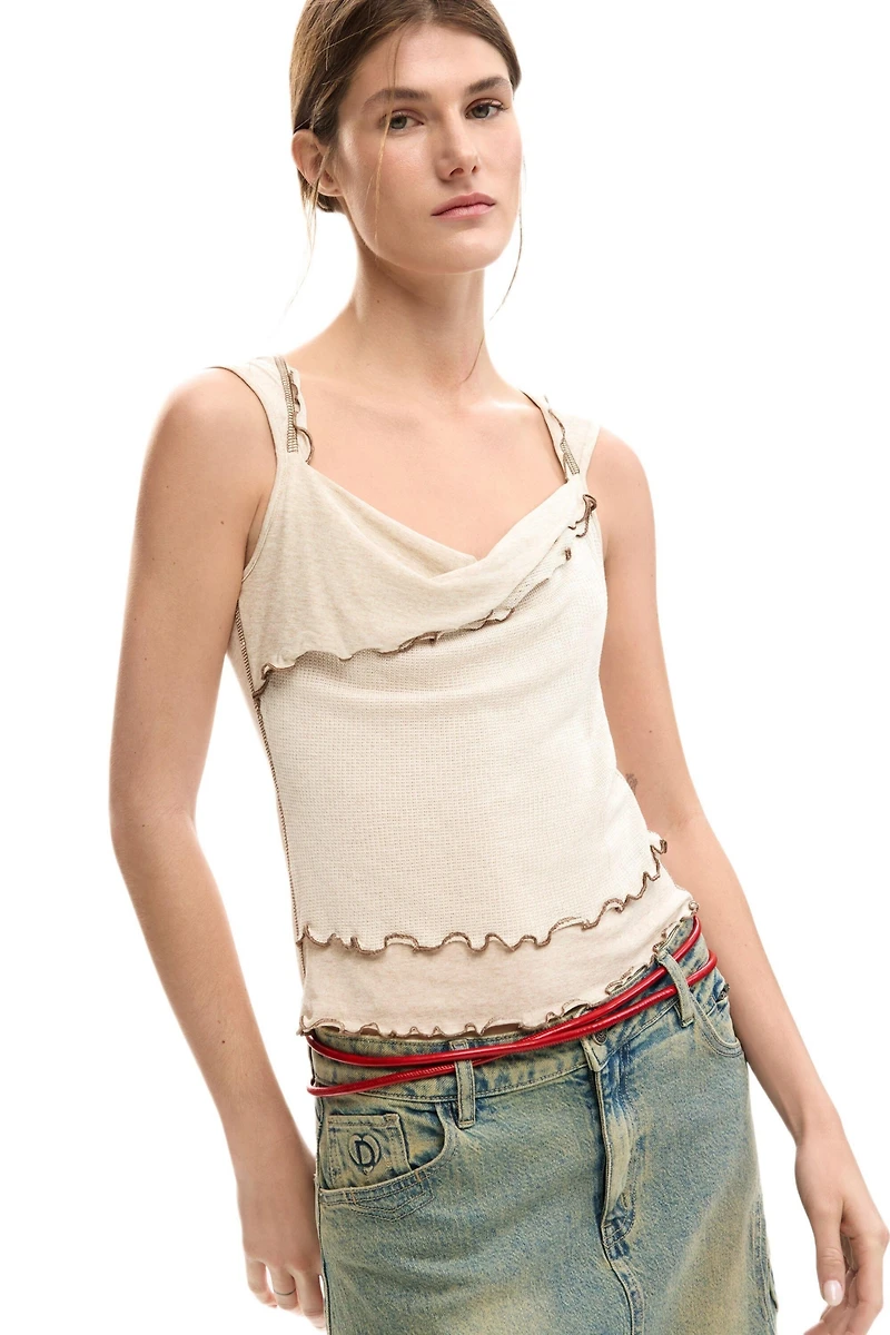 Desigual Women's Layered Trimmed T-Shirt