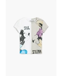 Desigual Women's Mickey and Minnie Mouse Kiss T-Shirt