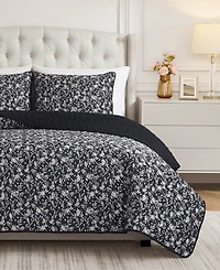 Bcbg Floral Vanna Velvet 3-Pc. Quilt Set, King