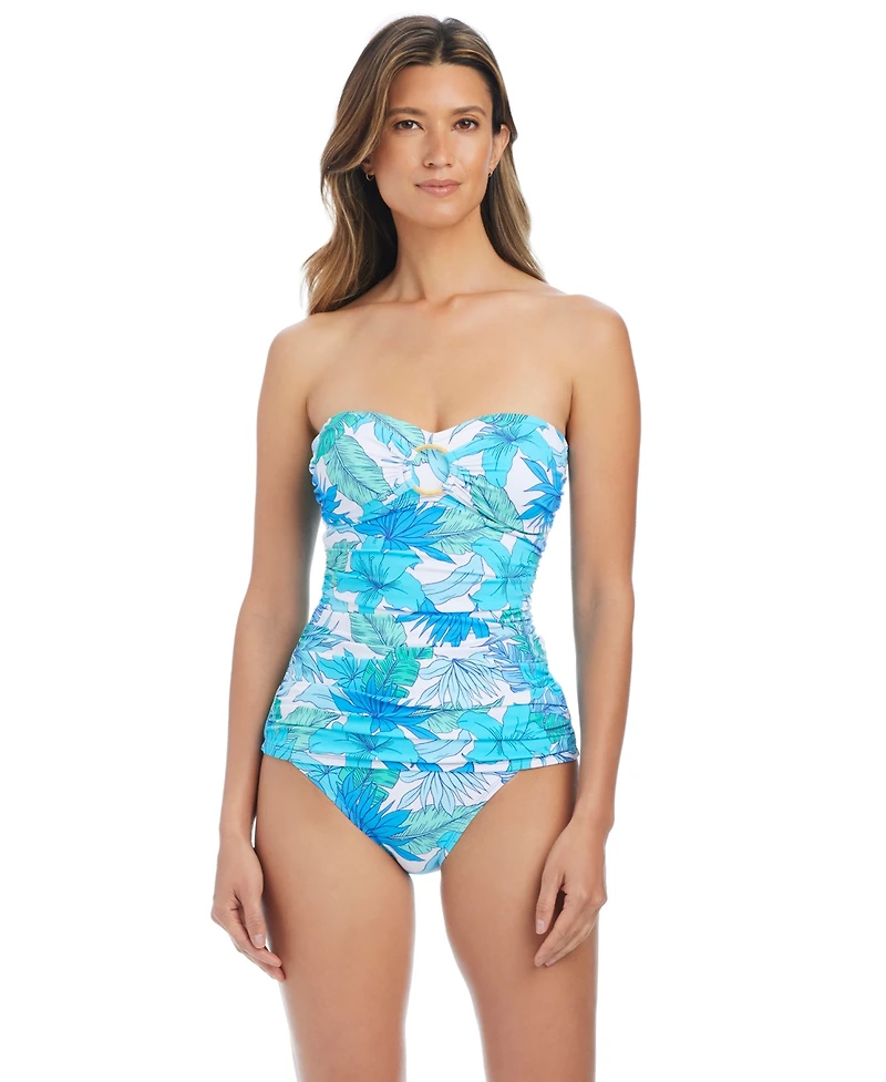 Bleu by Rod Beattie Women's Riviera Retreat Draped Swim Tankini Top