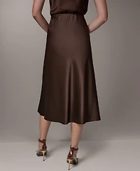 Donna Karan New York Petite A-Line Midi Skirt