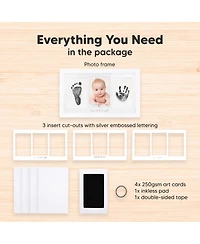 Inkless Baby Hand And Footprint Kit Frame, Mess Free Picture Frame for Newborn