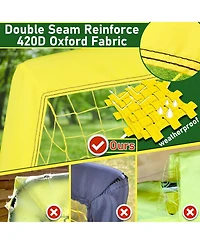 Happy Jump 7'x5' Soccer Goal Net with Agility Ladder 12 Rung 20 Ft Speed Training