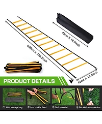 Happy Jump Agility Ladder 12 Rung 20 Ft Speed Training Ladder Drill Sports Workout Equipment for Football Soccer Footwork Exercise