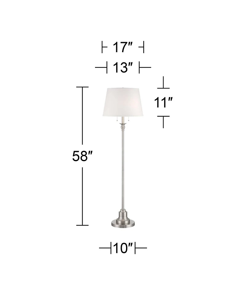 360 Lighting Spenser Transitional 58" Tall Standing Floor Lamp with Pull Chain