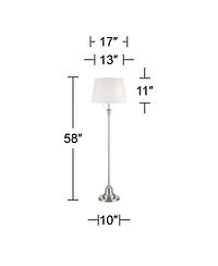 360 Lighting Spenser Transitional 58" Tall Standing Floor Lamp with Pull Chain