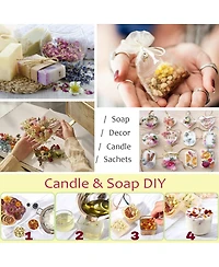 Gnuadz 21 bags Dried Flowers Herbs Kit for Candle Soap Making