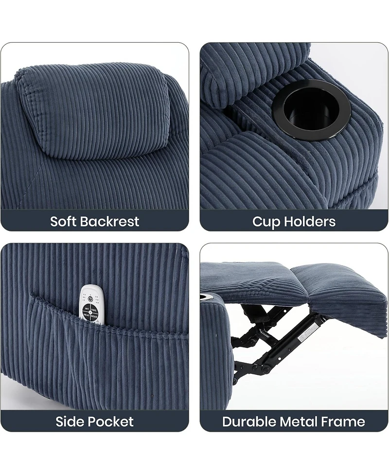 gaomon Electric Power Lift Recliner Chair for Elderly, Power Lift Reclining Sofa Chairs for Adults,Living Room Chair with Massage & Heat