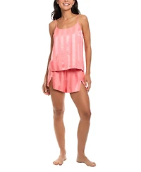 Midnight Bakery Women's Striped Camisole and Shorts 2-Piece Set