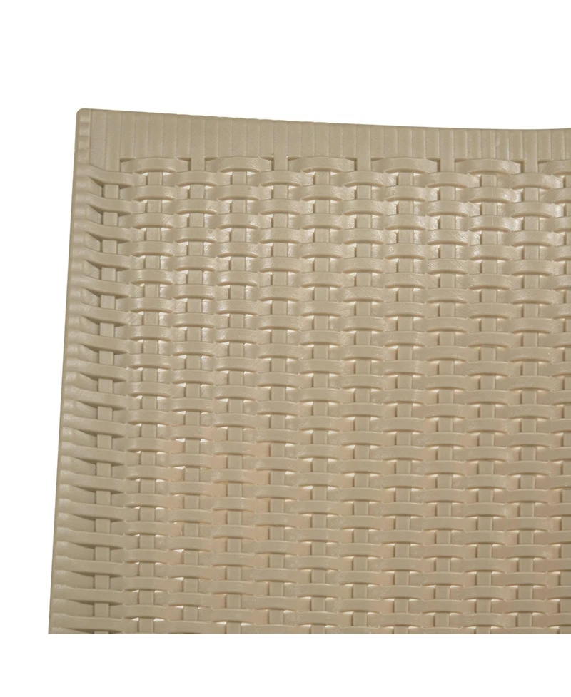 LeisureMod Hickory Set of 2 Stackable Indoor/Outdoor Dining Chairs in Resin Wicker and Polypropylene, Lightweight and Durable