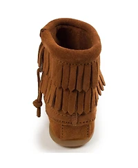 Minnetonka Little and Big Girls Double Fringe Side Zip Boot
