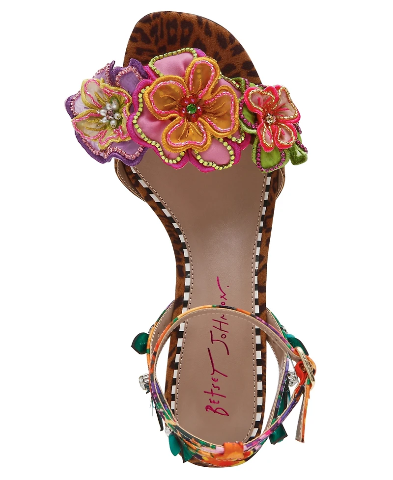 Betsey Johnson Women's Spenser Open Toe Wedge Sandals