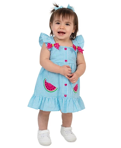 Rare Editions Baby Girls' Watermelon Applique Dress and Bloomer, 2-Piece Set