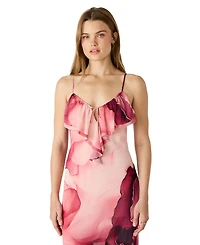 Bb Dakota Women's Printed V-Neck Maxi Dress