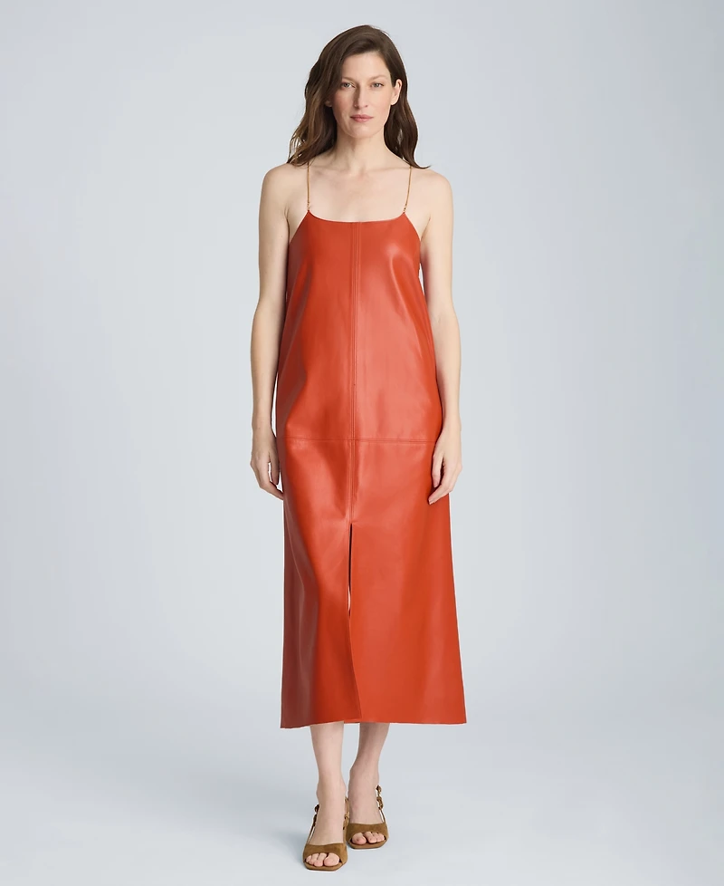Kenneth Cole Women's Metal Strap Midi Slip Dress