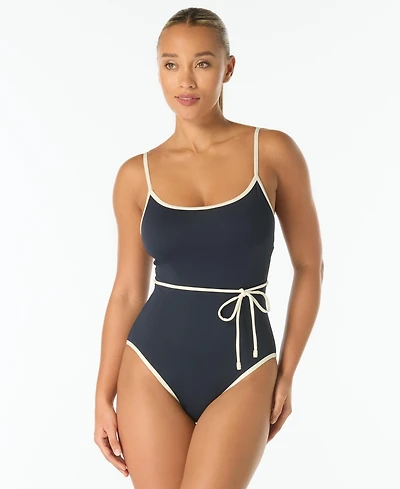 Kate Spade Belted Classic One-Piece Swimsuit